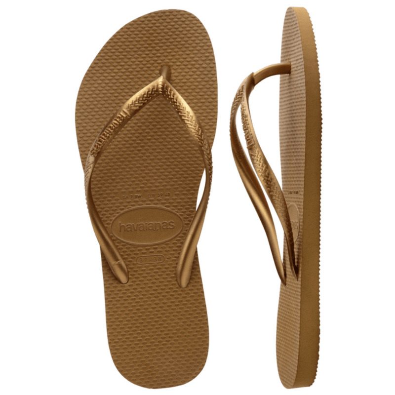 Bronze Slim Flip Flops - Image 2