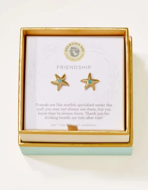 Sea La Vie Stud Earrings Friendship/Starfish - Gold