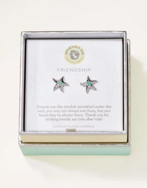Sea La Vie Stud Earrings Friendship/Starfish - Silver