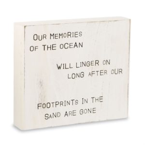 Mud Pie Ocean Memories Carved Wood Plaque