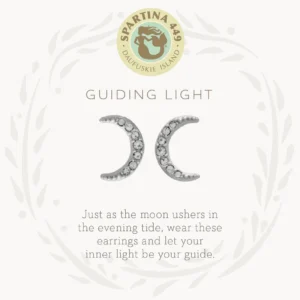 Sea La Vie Stud Earrings Guiding Light/Crescent - Silver