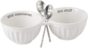 Amazon.com Mud Pie Salsa Double Dip Set, White