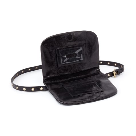 leather Saunter Black Belt Bag by hobo the original