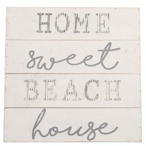 Planked Wood Plaque Home Sweet Beach House
