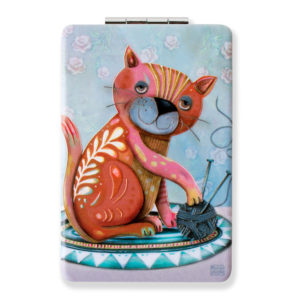 KNITTING KITTY COMPACT MIRROR
