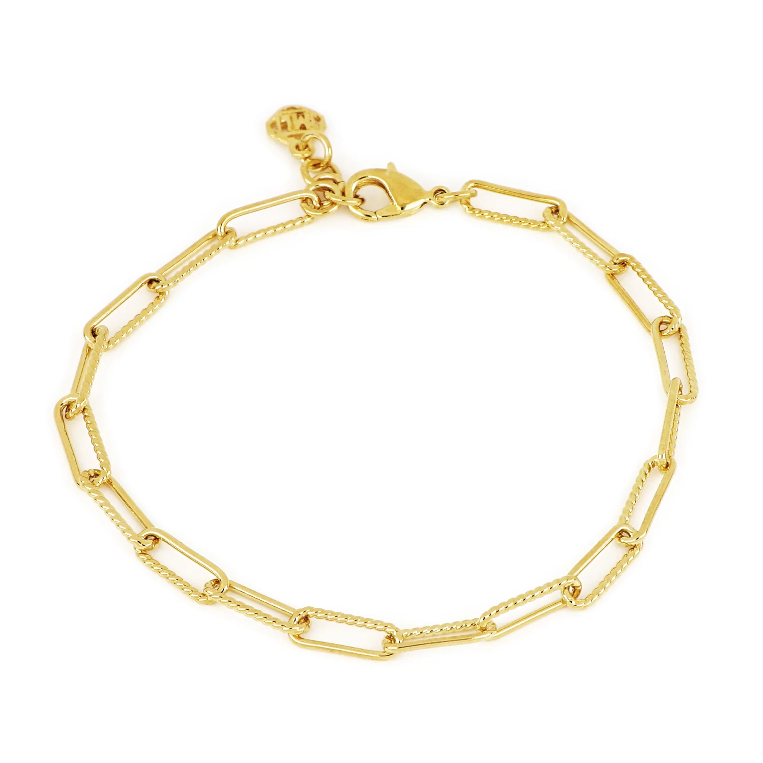 Diamante Link Bracelet - 8" Gold