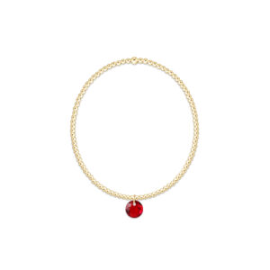 Reflection Bracelet - Gold 2mm Small Charm January