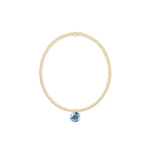 Reflection Bracelet - Gold 2mm Small Charm March