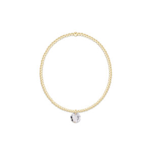 Reflection Bracelet - Gold 2mm Small Charm April