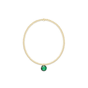 Reflection Bracelet - Gold 2mm Small Charm May