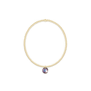 Reflection Bracelet - Gold 2mm Small Charm June