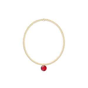 Reflection Bracelet - Gold 2mm Small Charm July