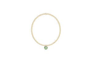 Reflection Bracelet - Gold 2mm Small Charm August