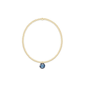 Reflection Bracelet - Gold 2mm Small Charm September