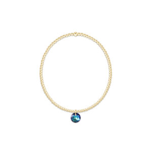 Reflection Bracelet - Gold 2mm Small Charm December