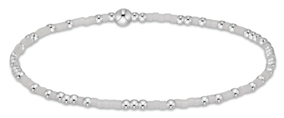 HOPE UNWRITTEN SILVER FACETED HEMATITE 2MM BEAD BRACELET main image 1