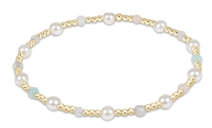 Pearl Sincerity Pattern 4mm Bead Bracelet - SS25 Gemstones