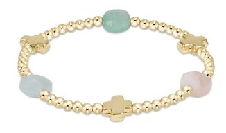 Admire Signature Cross 3mm Bracelet - SS25 Gemstones