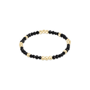 Worthy 3mm Bracelet - Faceted Onyx