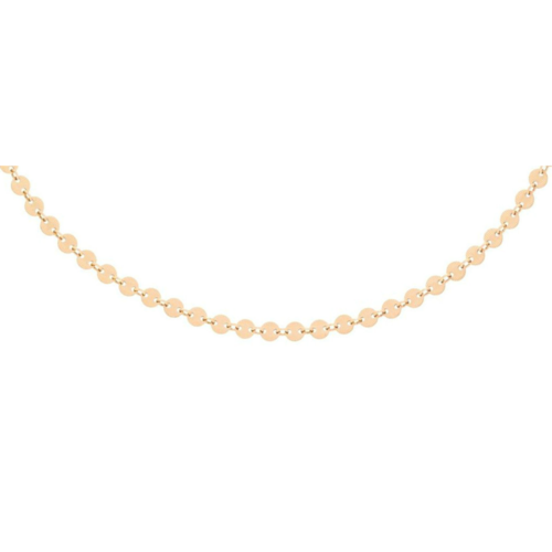 Our simple, yet significant layer. Made with a 14kt gold-filled infinity chic chain Length: 15 or 17 inches Worry-free wear – which means sleep, shower and sweat in it Layers great with all necklaces