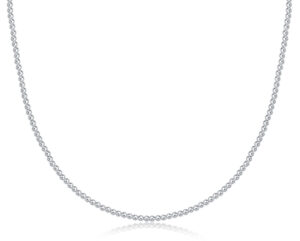 Classic Choker 2mm Bead - Sterling Silver