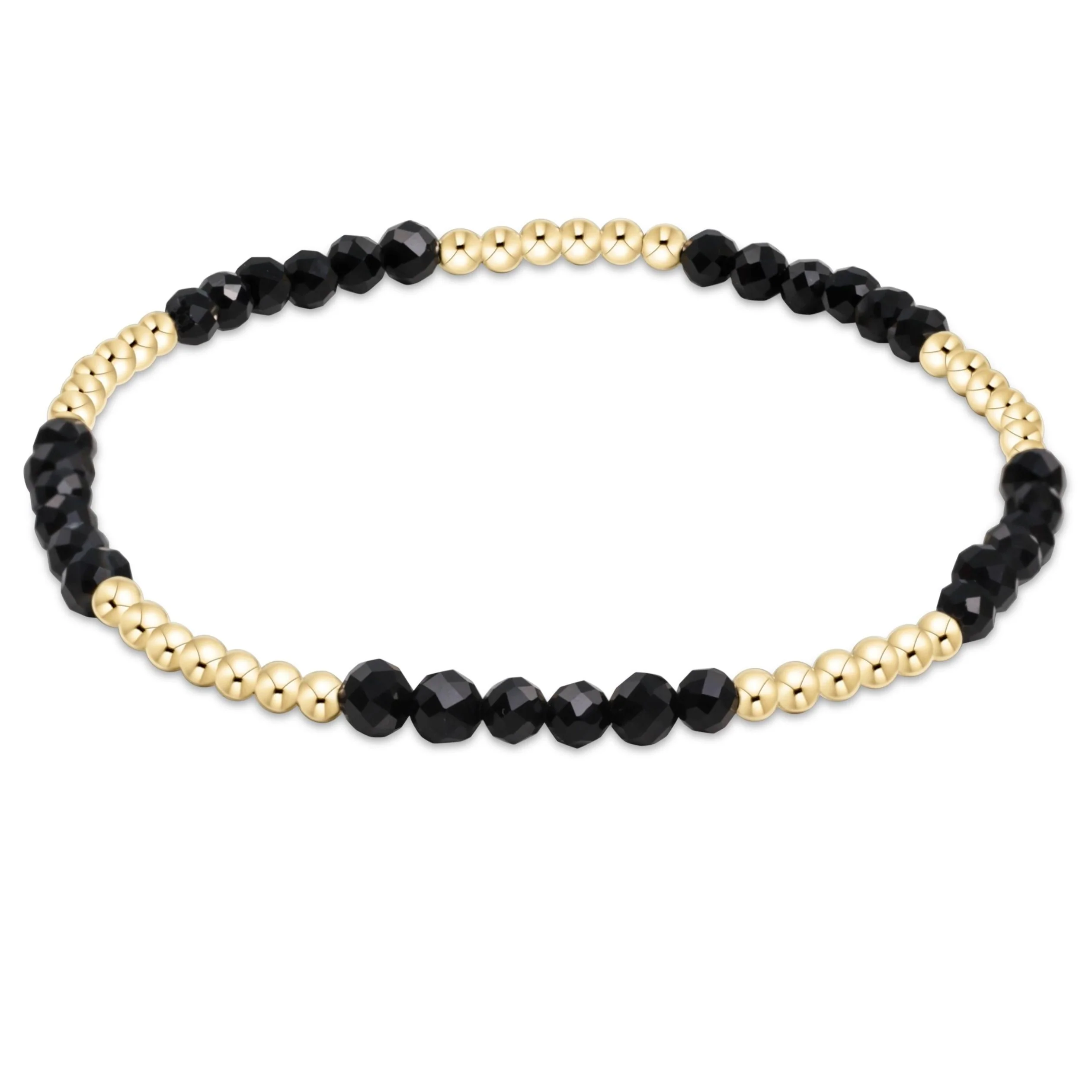 Blissful 2.5mm Bracelet - Faceted Onyx
