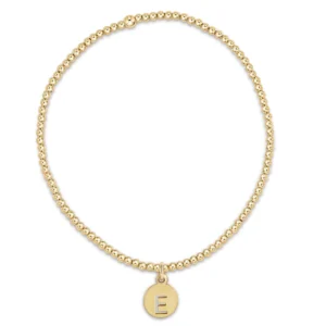 A-Z Initial Bracelet - Classic Gold 2mm - Respect Small Gold Disc