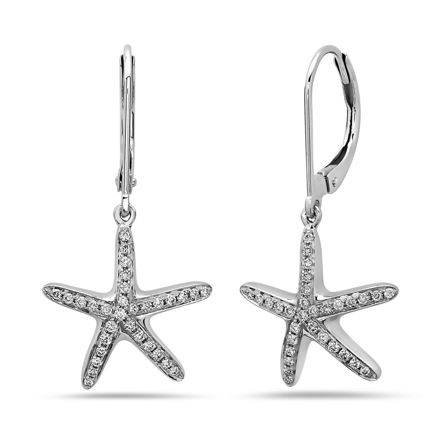 thumbnail image 2 of Gold Starfsh Earrngs, Starfsh Dangle Earrngs, Slver Long Earrngs 2 of 13