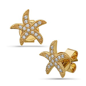Fish Hook White Gold Earrings with Diamonds