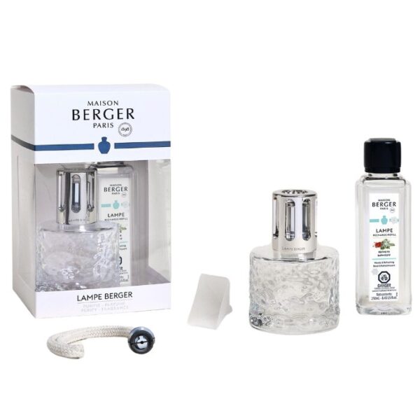 Mirage Clear Fragrance Lamp Set with Festive Fur