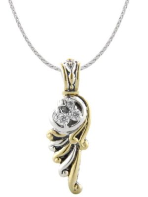 Two Tone Little Inspirations Angel Wing SLIDER Charm handcrafted by john medeiros