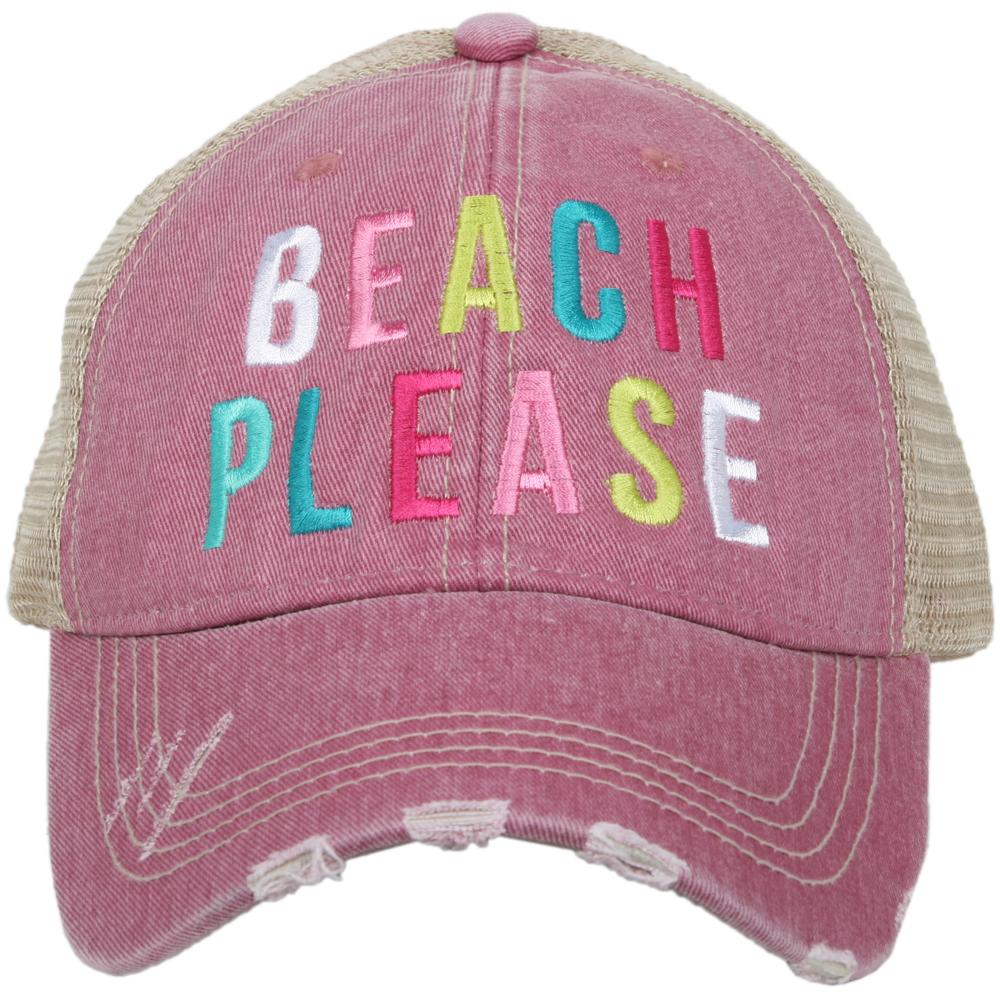 Beach Please Trucker Hat The Bronze Lady