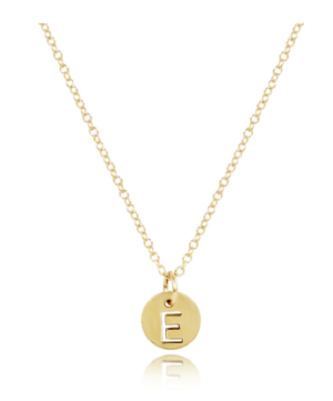 A-Z Initial 16" Necklace - Gold Respect Small Disc