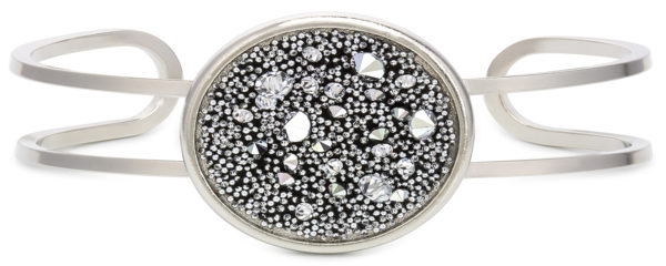 Kelsey Metallic Silver Pave Cuff Gold handmade in the USA by luca + danni