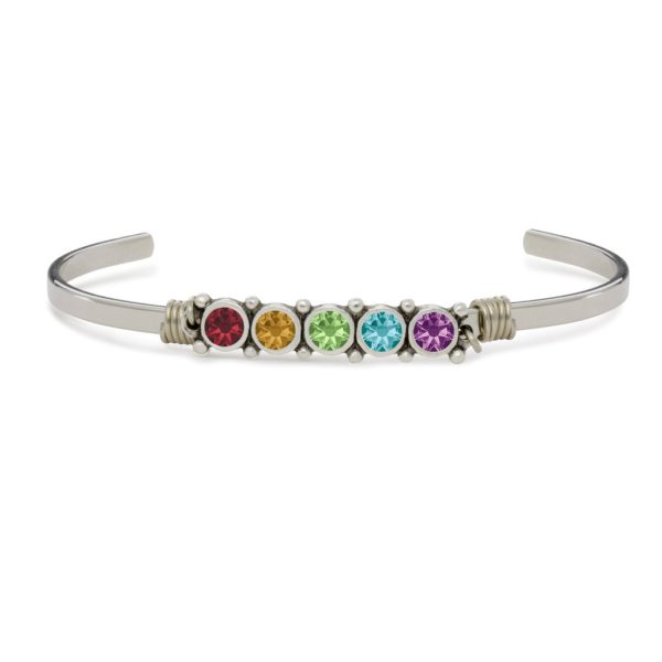 Crystal Cuff Bracelet in Rainbow by luca and danni