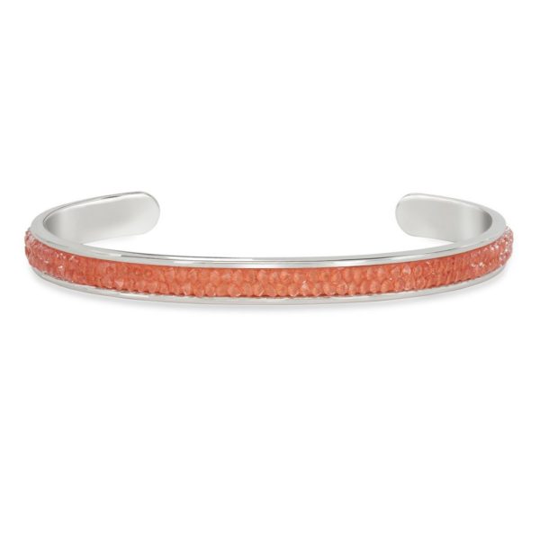 Druzy Channel Cuff in Coral by luca and danni