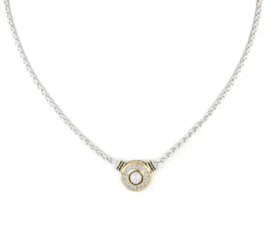 Pérola Collection - Pavé & White Seashell Pearl Necklace