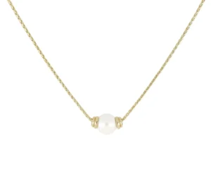 Pérola Collection - Single Pearl Gold Necklace - Gold