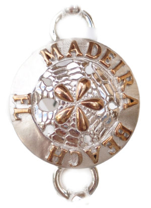 Sterling silver and 18kt gold Madeira Beach sand dollar Topper by kovel