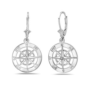 Compass Sterling Silver Earrings