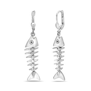Small Bonefish Sterling Silver Earrings