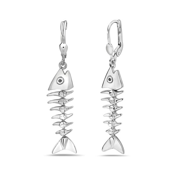 Small Bonefish Sterling Silver Earrings