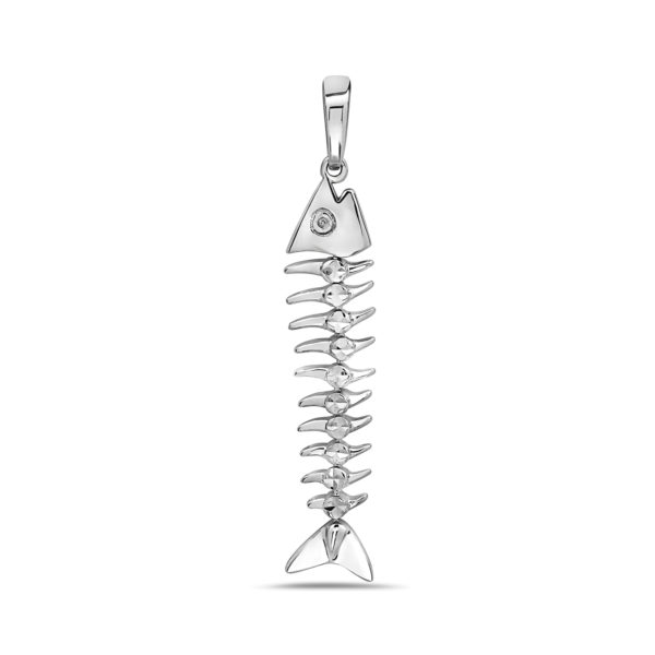 Long Bonefish Sterling Silver Pendant