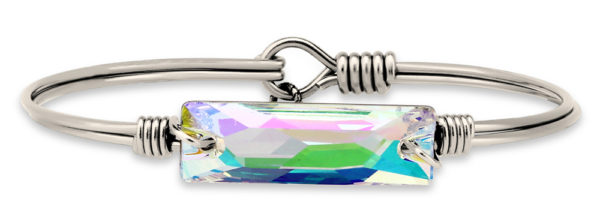 Hudson Bangle Bracelet In Crystal handmade in the USA by luca + danni