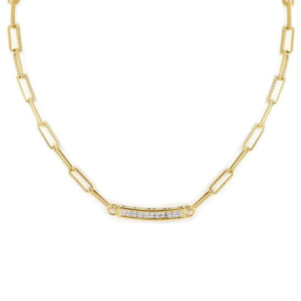 Diamante - Necklace Link Pavé Bar by John Medeiros Jewelry Collections