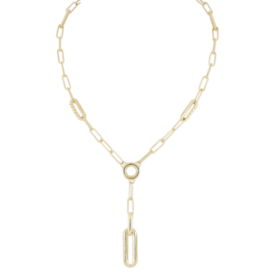 Diamante - Circle with Y Link Necklace