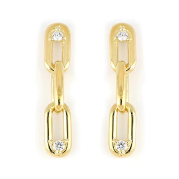 Diamante - Three Link 2 Studs CZ Earrings John Medeiros