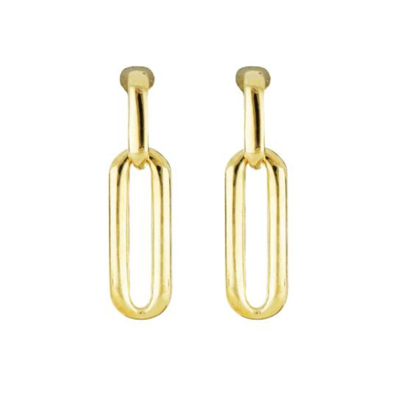 Diamante Large Link Post Earrings The Bronze Lady