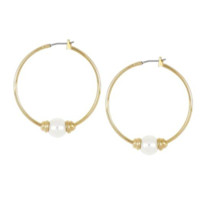 Pérola Collection - Pearl Large Hoop Earrings