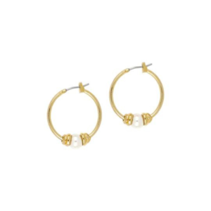 Pérola Collection - Pearl Small Hoop Earrings by John Medeiros Jewelry Collections